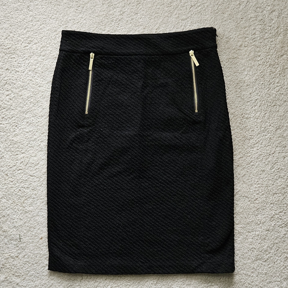 Elegant Black Skirt with Gold Accents